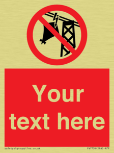 Custom prohibition do not fly kites near overhead electrical power lines